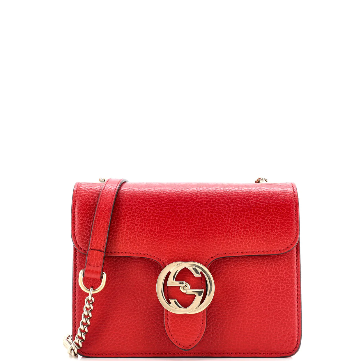 Interlocking Shoulder Bag Leather Small - Deep Luxury