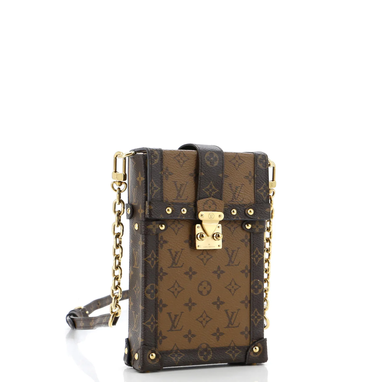 Vertical Trunk Pochette Reverse Monogram Canvas - Deep Luxury