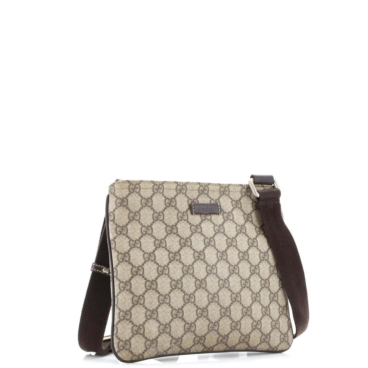 Zip Top Messenger Bag GG Coated Canvas Small - Deep Luxury
