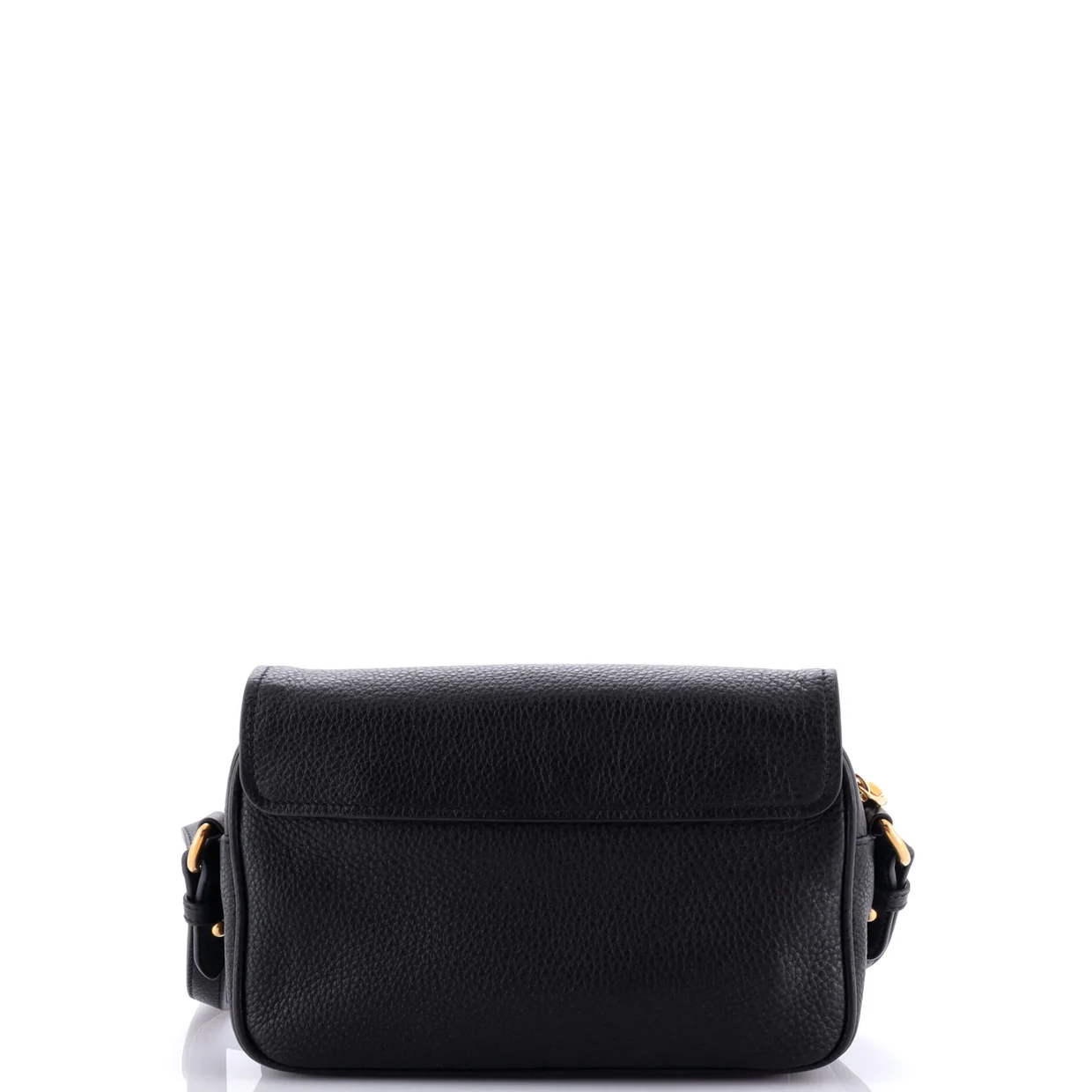 Flap Zip Crossbody Bag Vitello Phenix Small - Deep Luxury