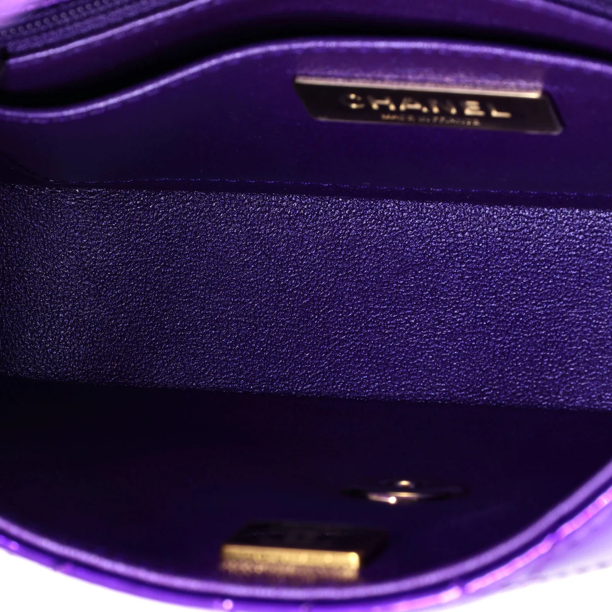 Classic Single Flap Bag with Star Coin Purse Quilted Metallic Leather Mini - Deep Luxury