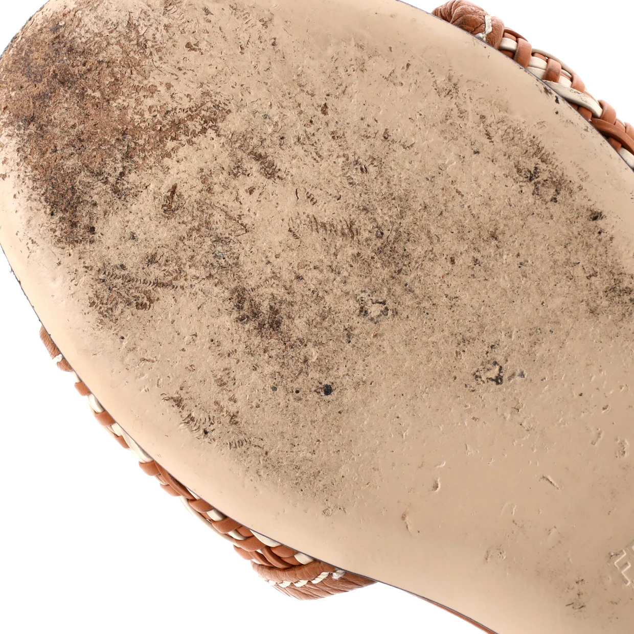 Women's FF Flat Mule Sandals Woven Leather - Deep Luxury