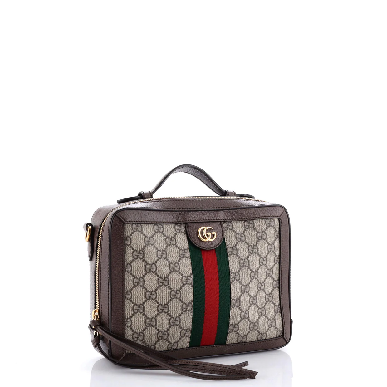 Ophidia Zip Around Camera Bag GG Coated Canvas Small - Deep Luxury