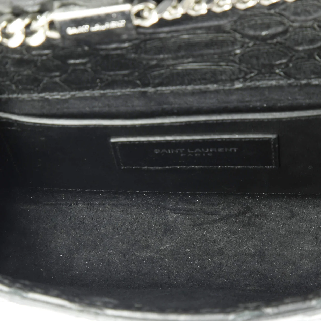 Classic Monogram Tassel Crossbody Bag Python Embossed Leather Small - Deep Luxury