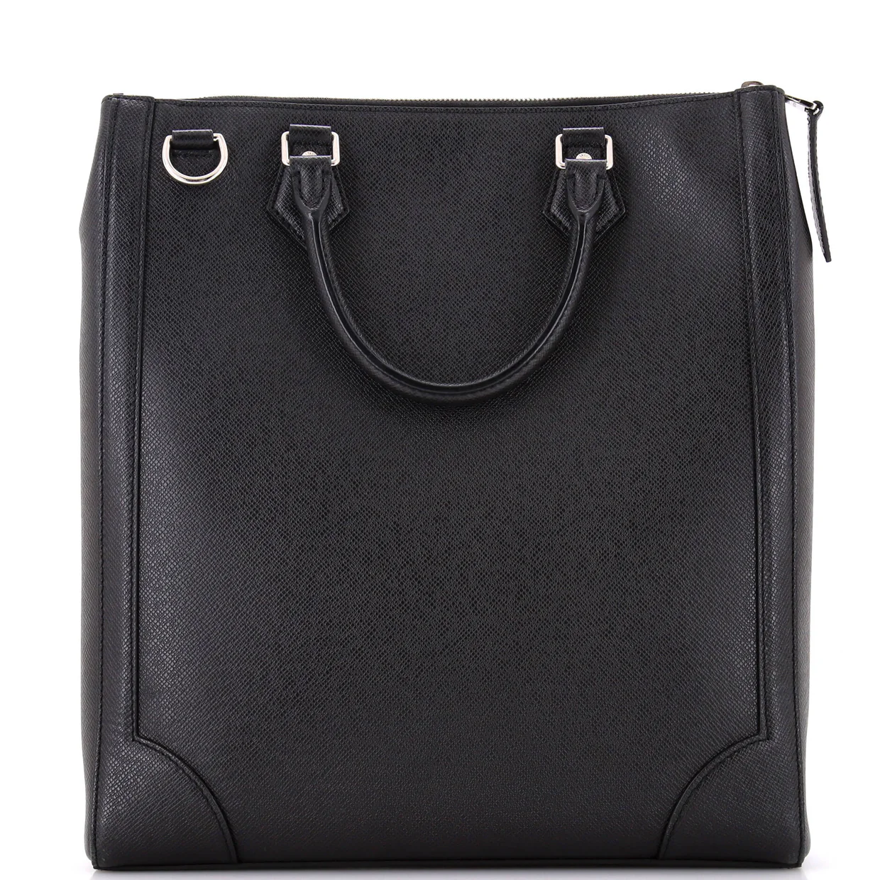Vertical Tote Taiga Leather - Deep Luxury