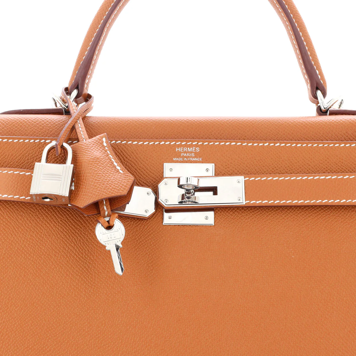 Kelly Handbag Gold Epsom with Palladium Hardware 28 - Deep Luxury