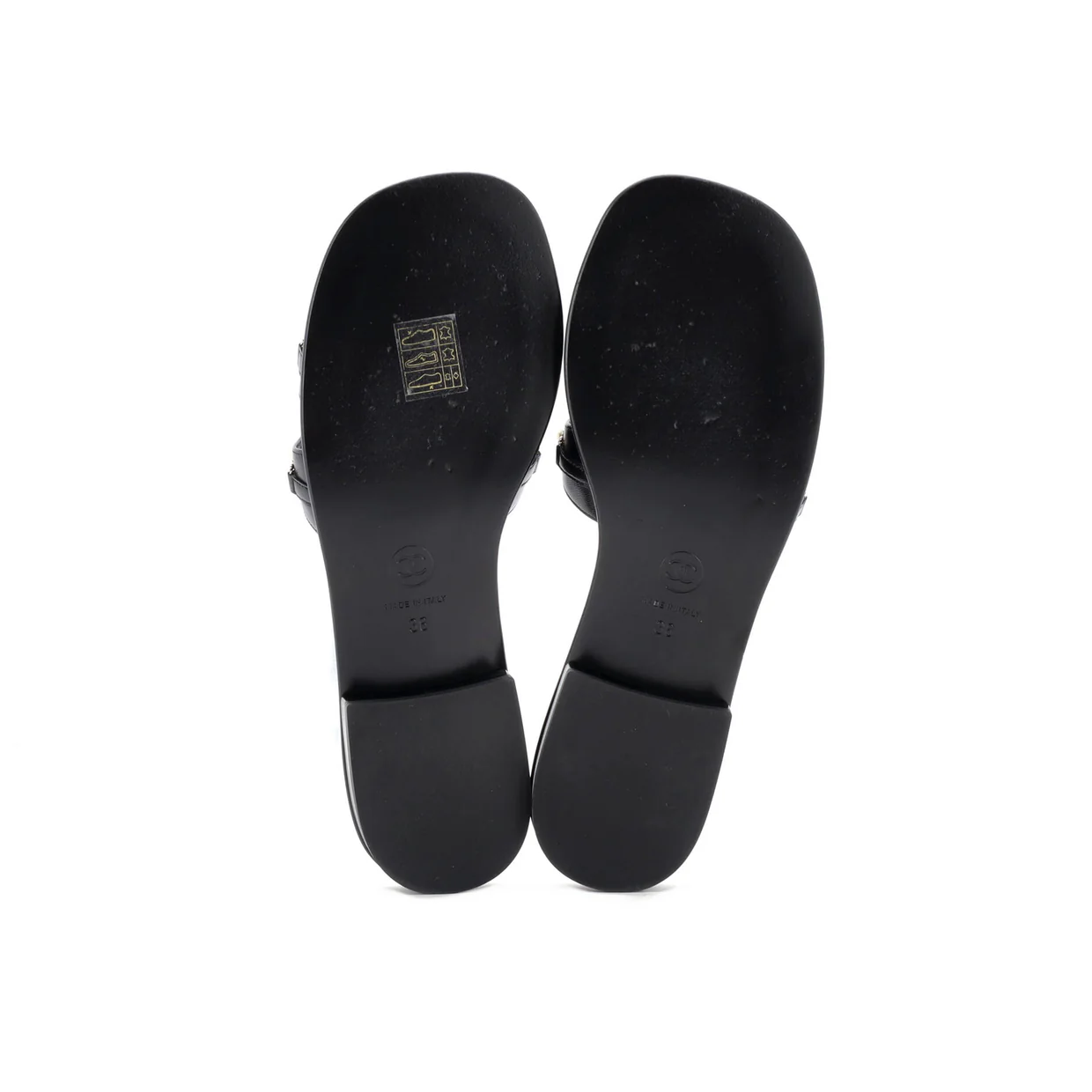 Women's Double Strap Slide Sandals Leather and Faux Pearls - Deep Luxury