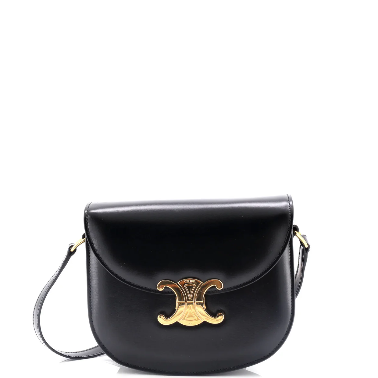 Triomphe Besace Clea Flap Bag Leather - Deep Luxury