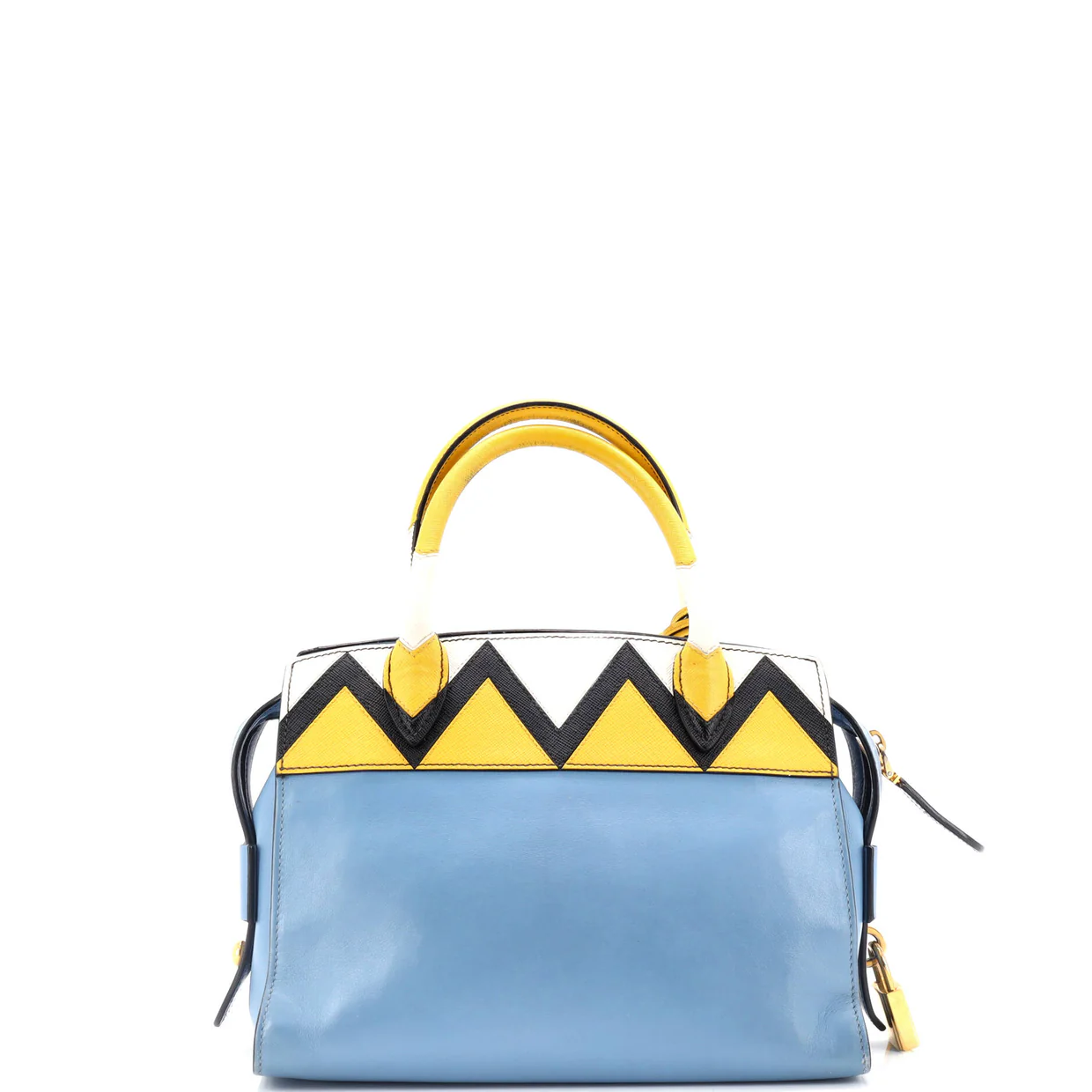 Esplanade Tote City Calf and Greca Saffiano Medium - Deep Luxury