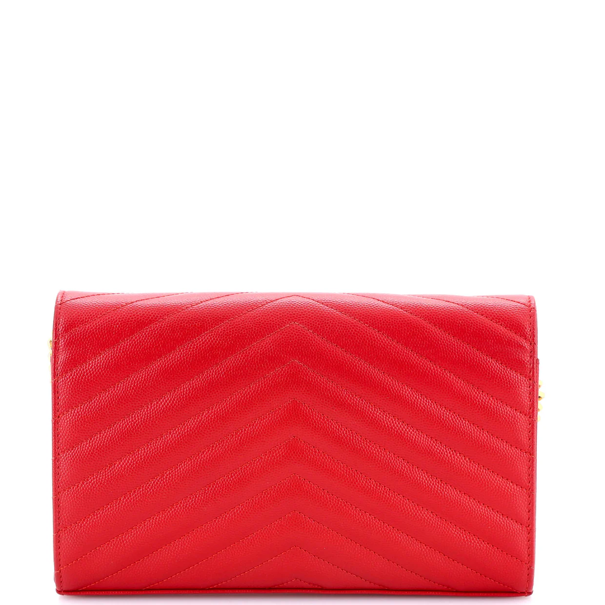 Classic Monogram Wallet on Chain Matelasse Chevron Leather Medium - Deep Luxury