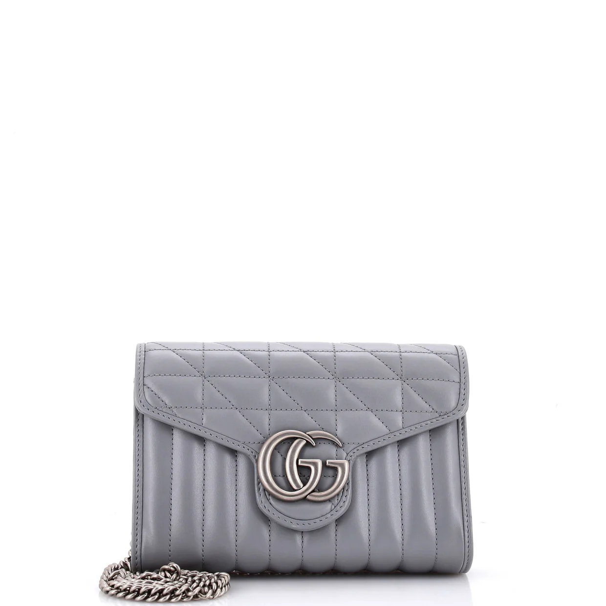 GG Marmont Chain Wallet Mixed Matelasse Leather Mini - Deep Luxury