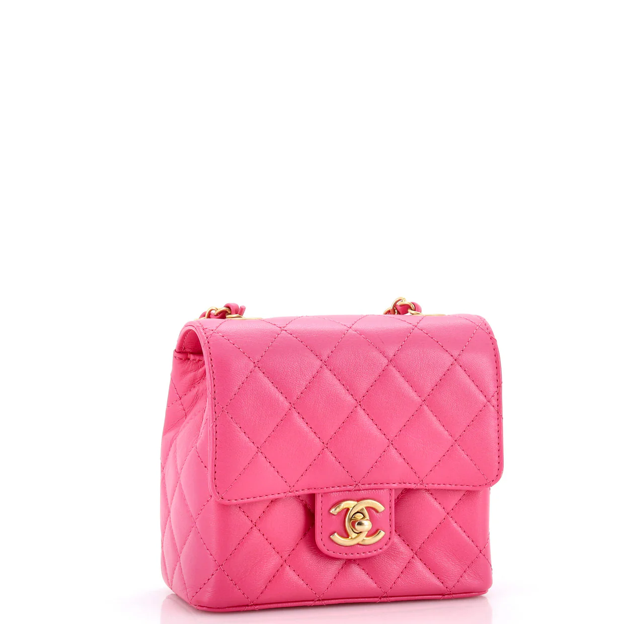 Retro Classic Square Flap Bag Quilted Goatskin Mini - Deep Luxury