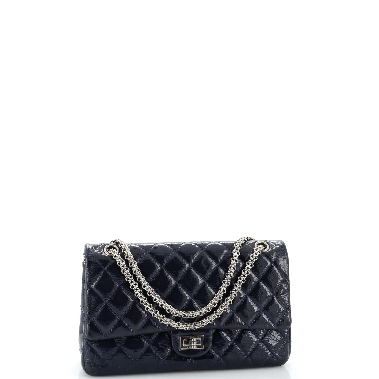 Reissue 2.55 Flap Bag Quilted Crinkled Patent 226 - Deep Luxury