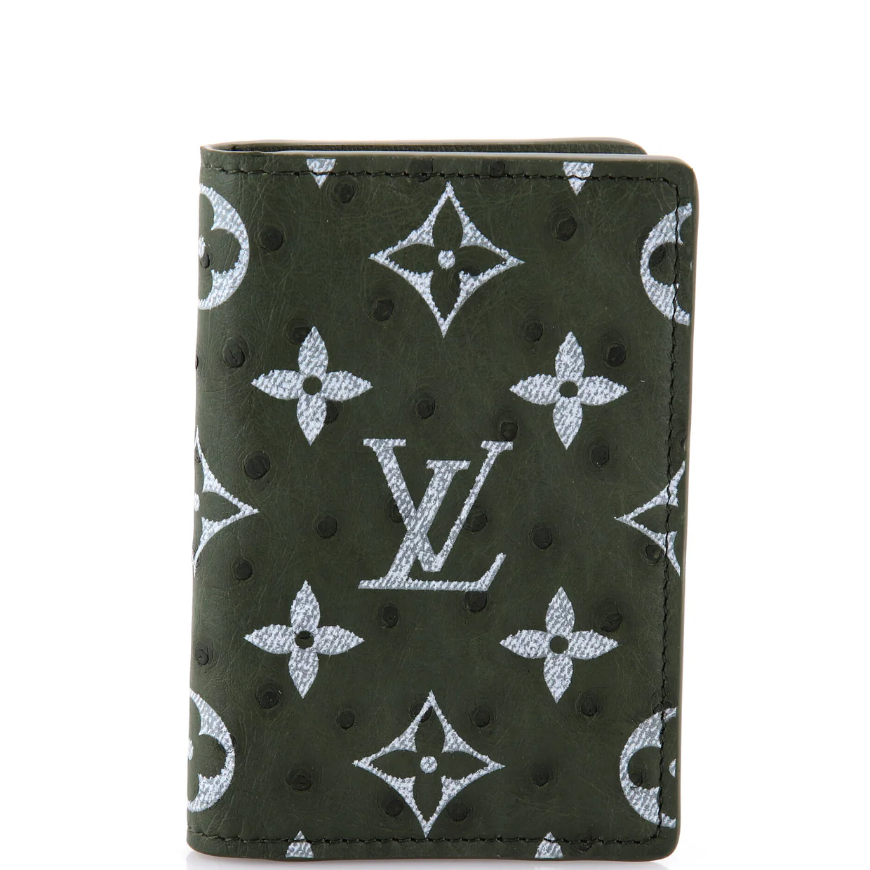 Pocket Organizer Monogram Ostrich - Deep Luxury