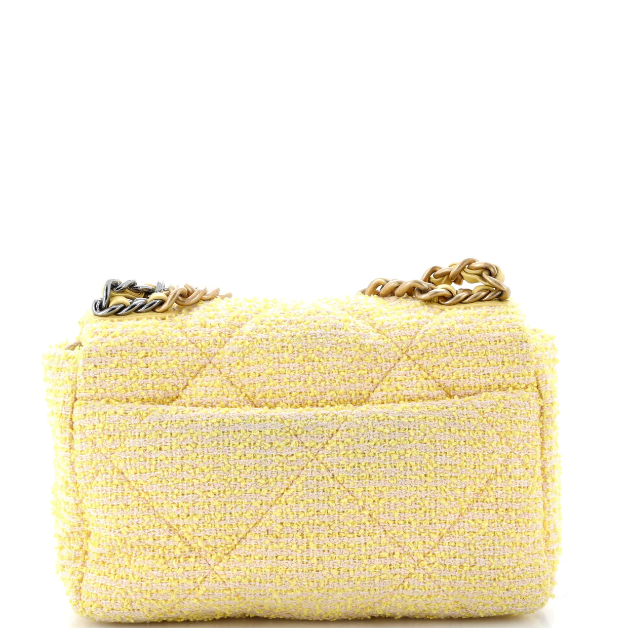 19 Flap Bag Quilted Tweed Medium - Deep Luxury