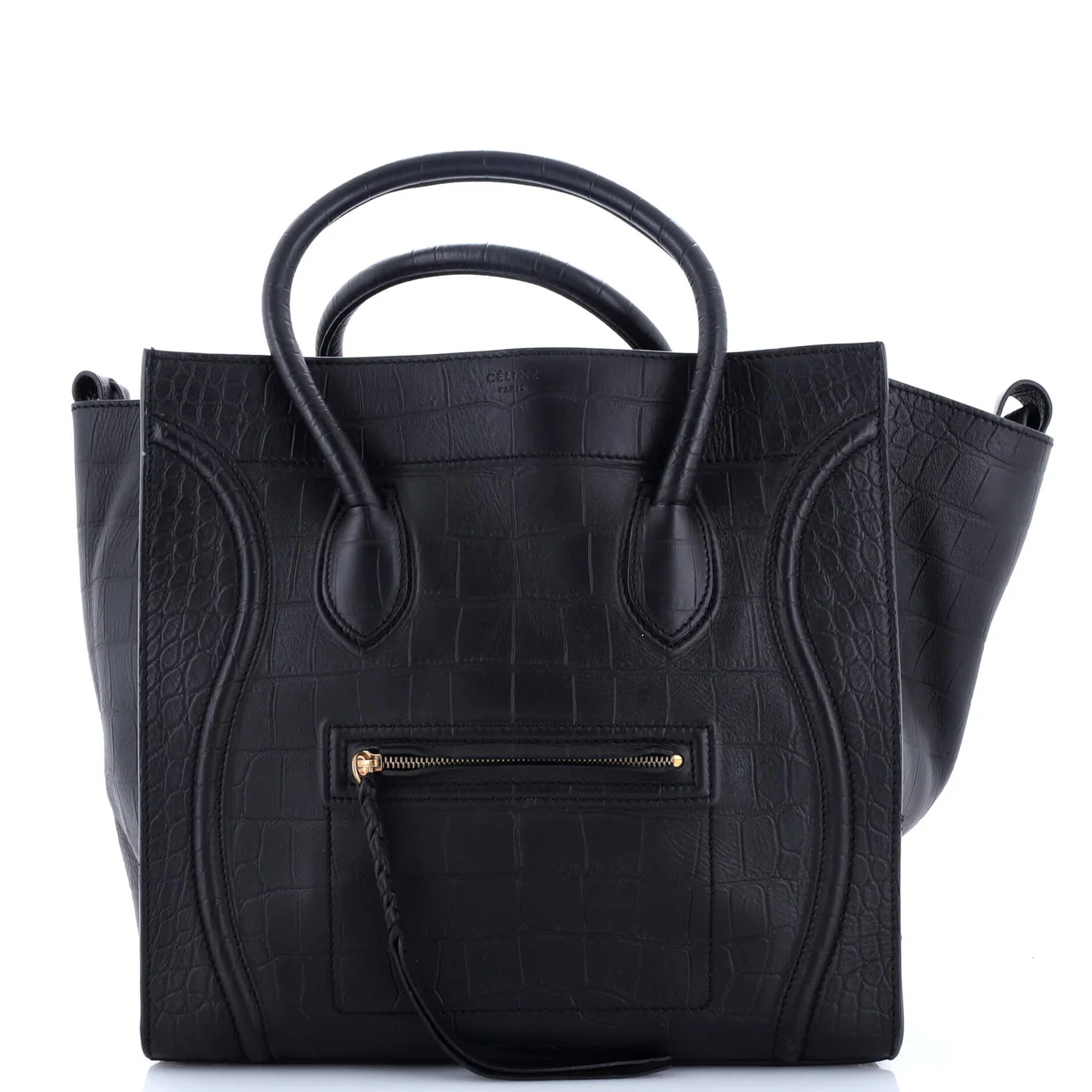 Phantom Bag Crocodile Embossed Leather Large - Deep Luxury