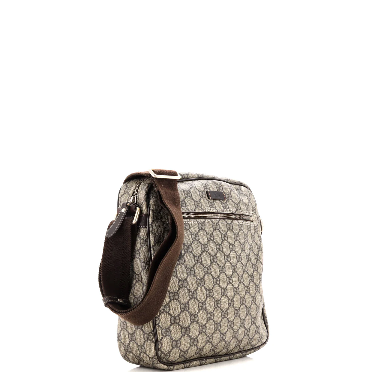 Front Zip Messenger GG Coated Canvas Medium - Deep Luxury