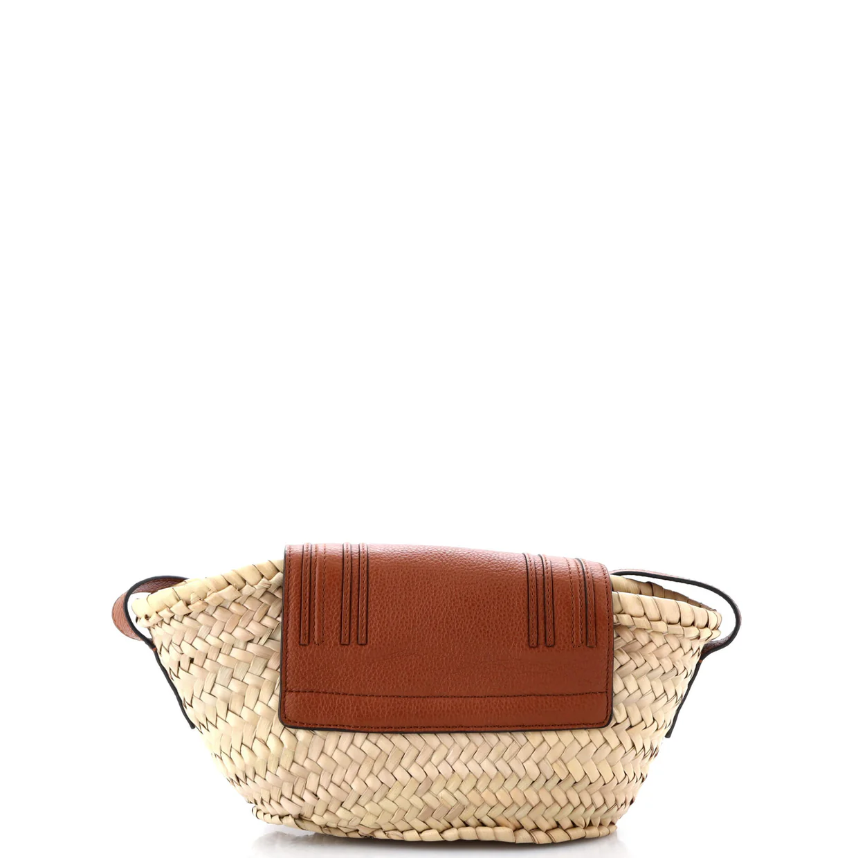 Marcie Basket Crossbody Bag Raffia and Leather Small - Deep Luxury