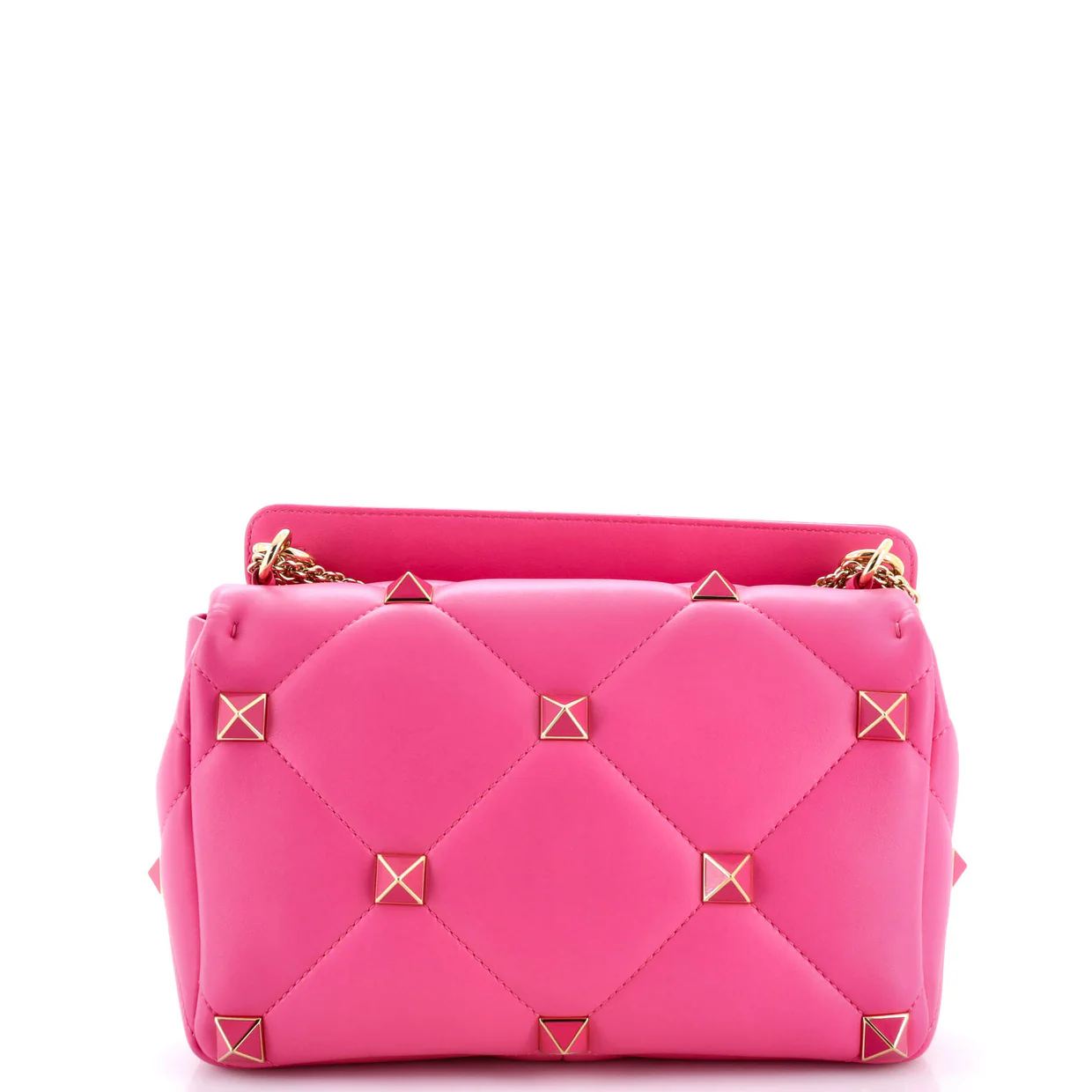 Roman Stud Flap Bag Quilted Leather Medium - Deep Luxury