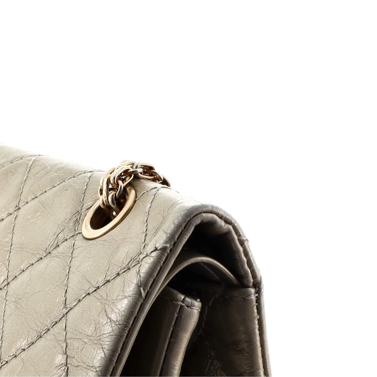 Reissue 2.55 Flap Bag Quilted Metallic Aged Calfskin 226 - Deep Luxury