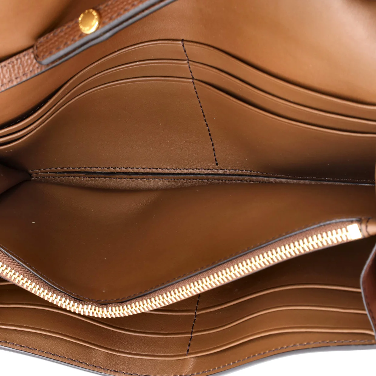 Henley Wallet on Chain Leather with House Check Canvas - Deep Luxury