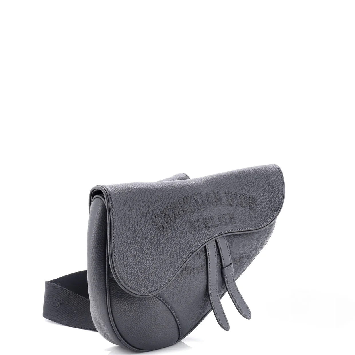 Saddle Crossbody Bag Atelier Signature Printed Leather - Deep Luxury