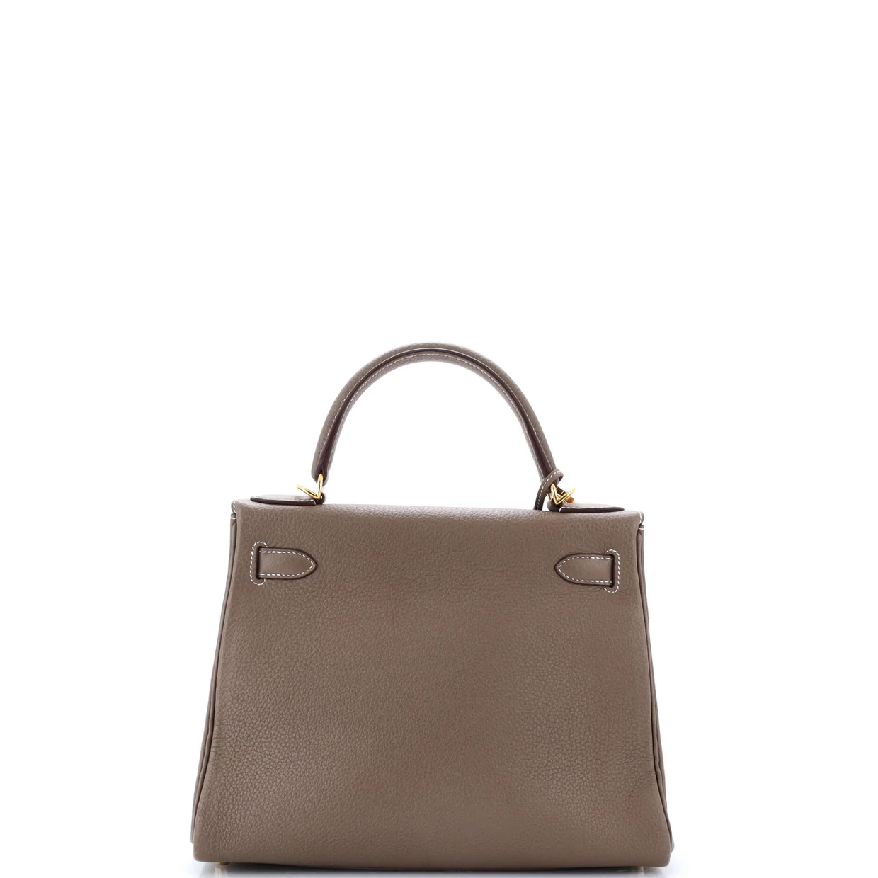 Kelly Handbag Grey Clemence with Gold Hardware 28 - Deep Luxury