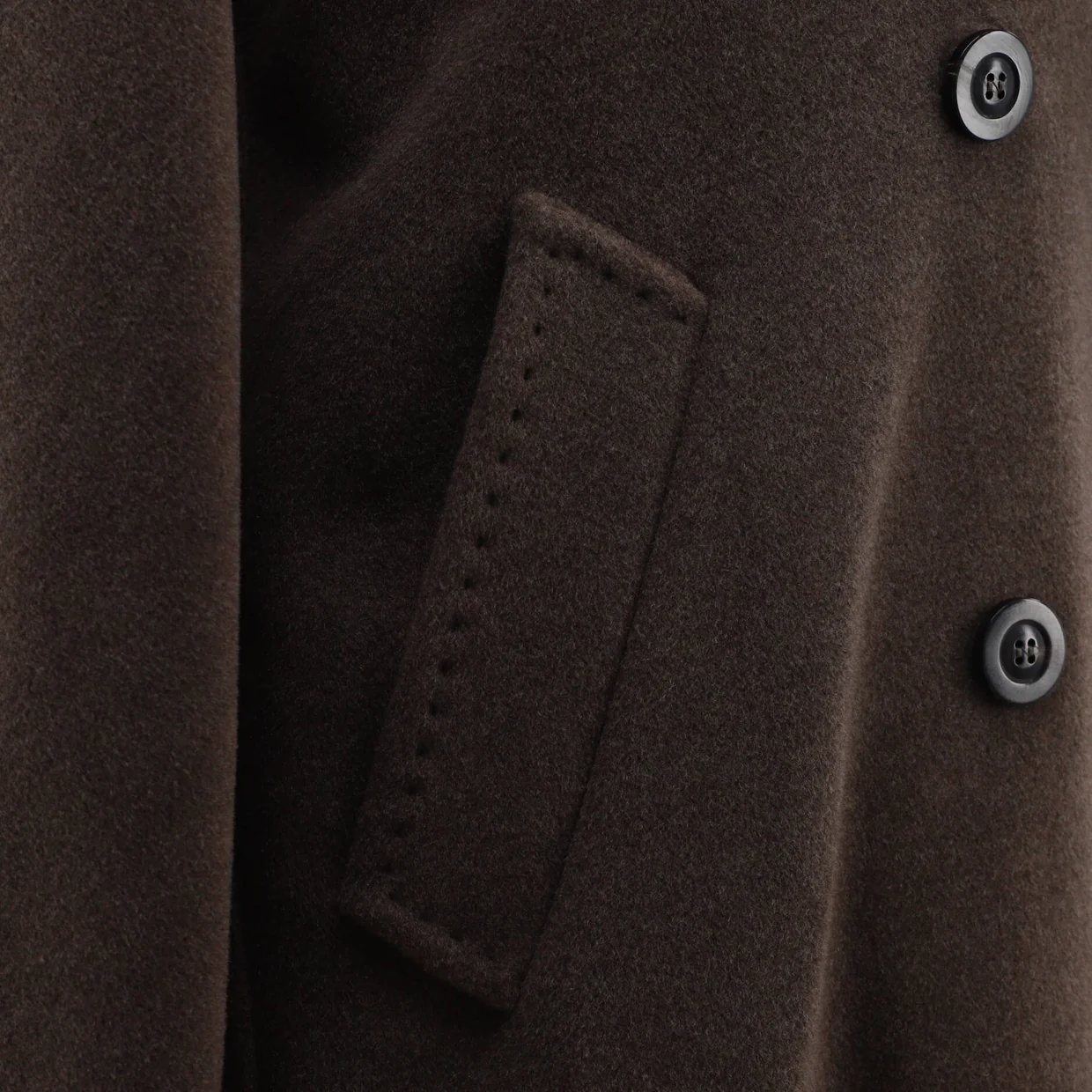 Women's 101801 Icon Double Breasted Belted Coat Wool and Cashmere Blend - Deep Luxury