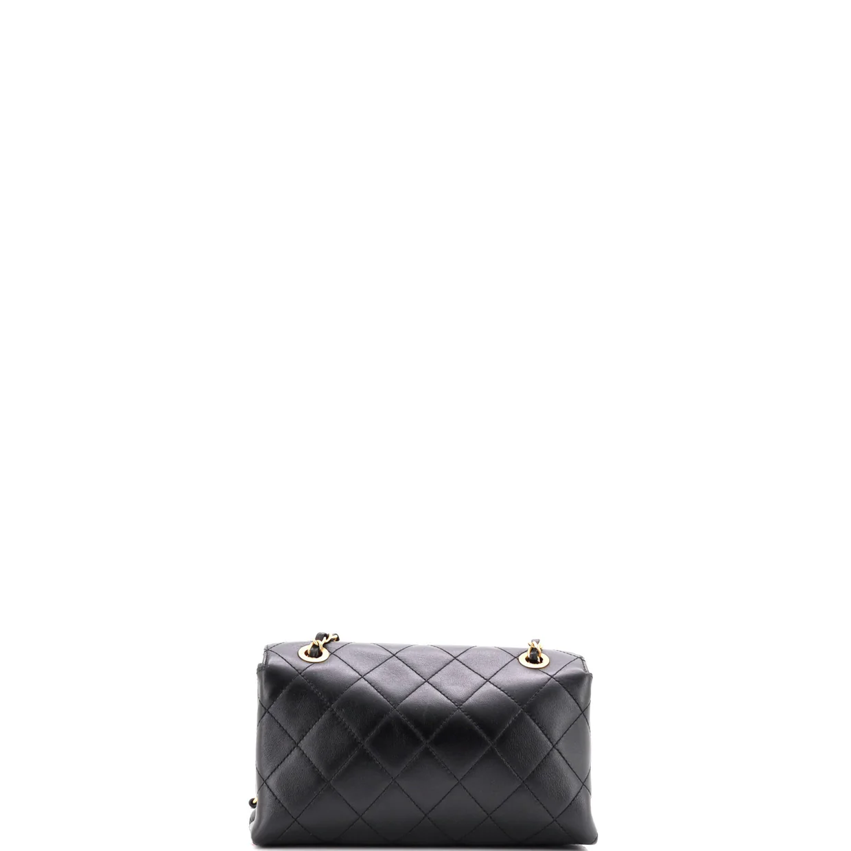 Logo Enchained Flap Bag Quilted Calfskin Small - Deep Luxury