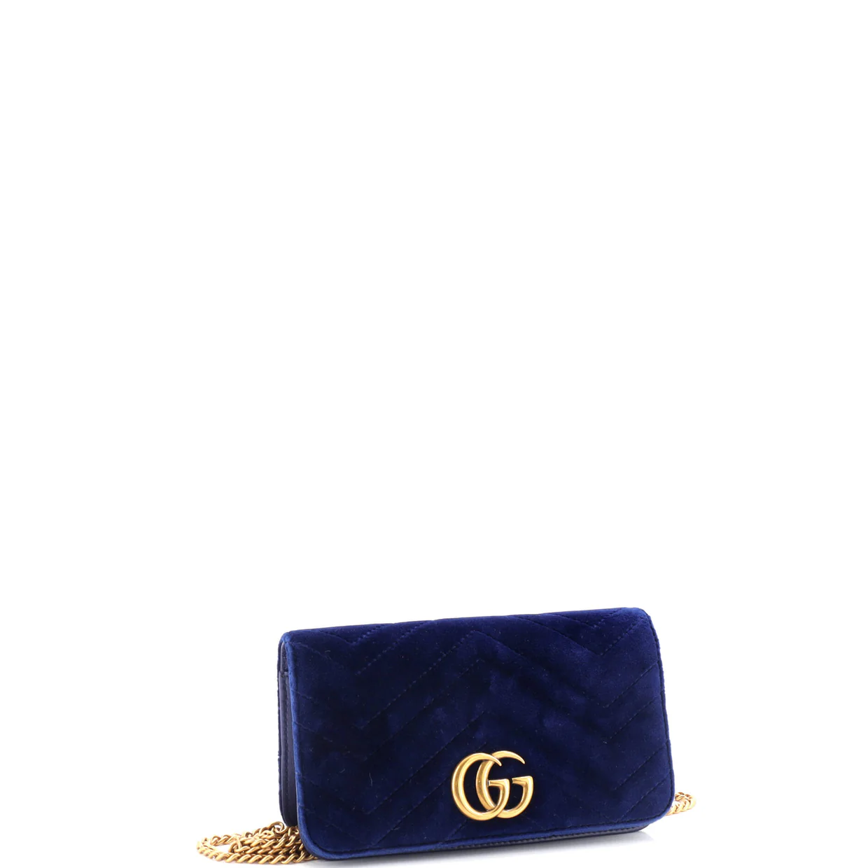 GG Marmont Chain Flap Bag Matelasse Velvet Mini - Deep Luxury