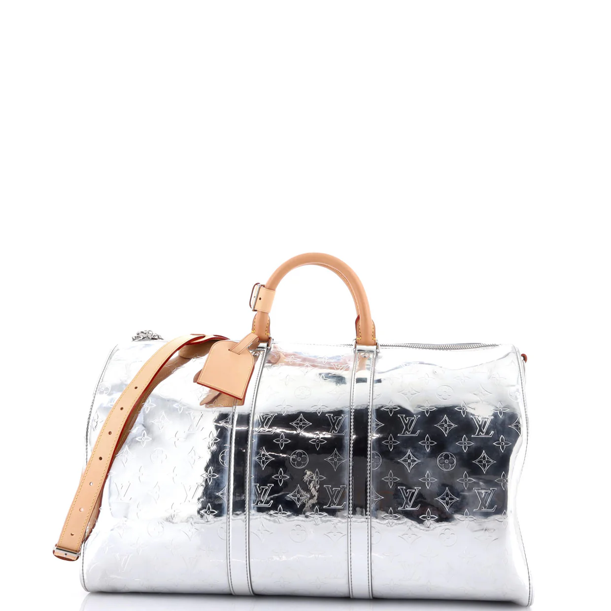 Keepall Bandouliere Bag Monogram Mirror Coated Canvas 50 - Deep Luxury