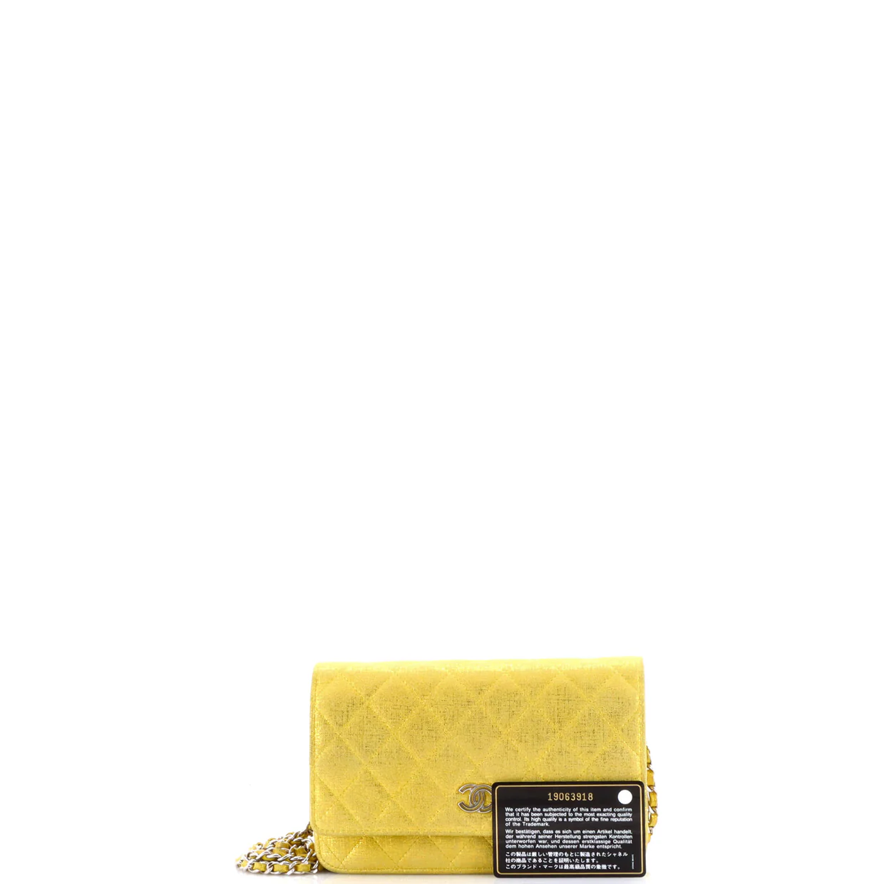 Wallet on Chain Quilted Glitter Fabric - Deep Luxury