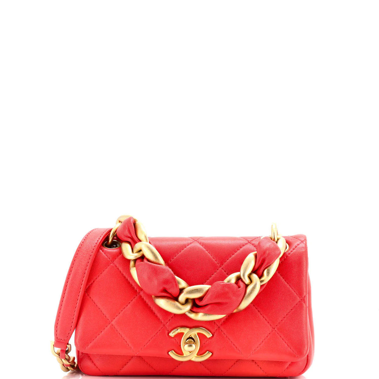 Chain Is More Flap Bag Quilted Lambskin Small - Deep Luxury