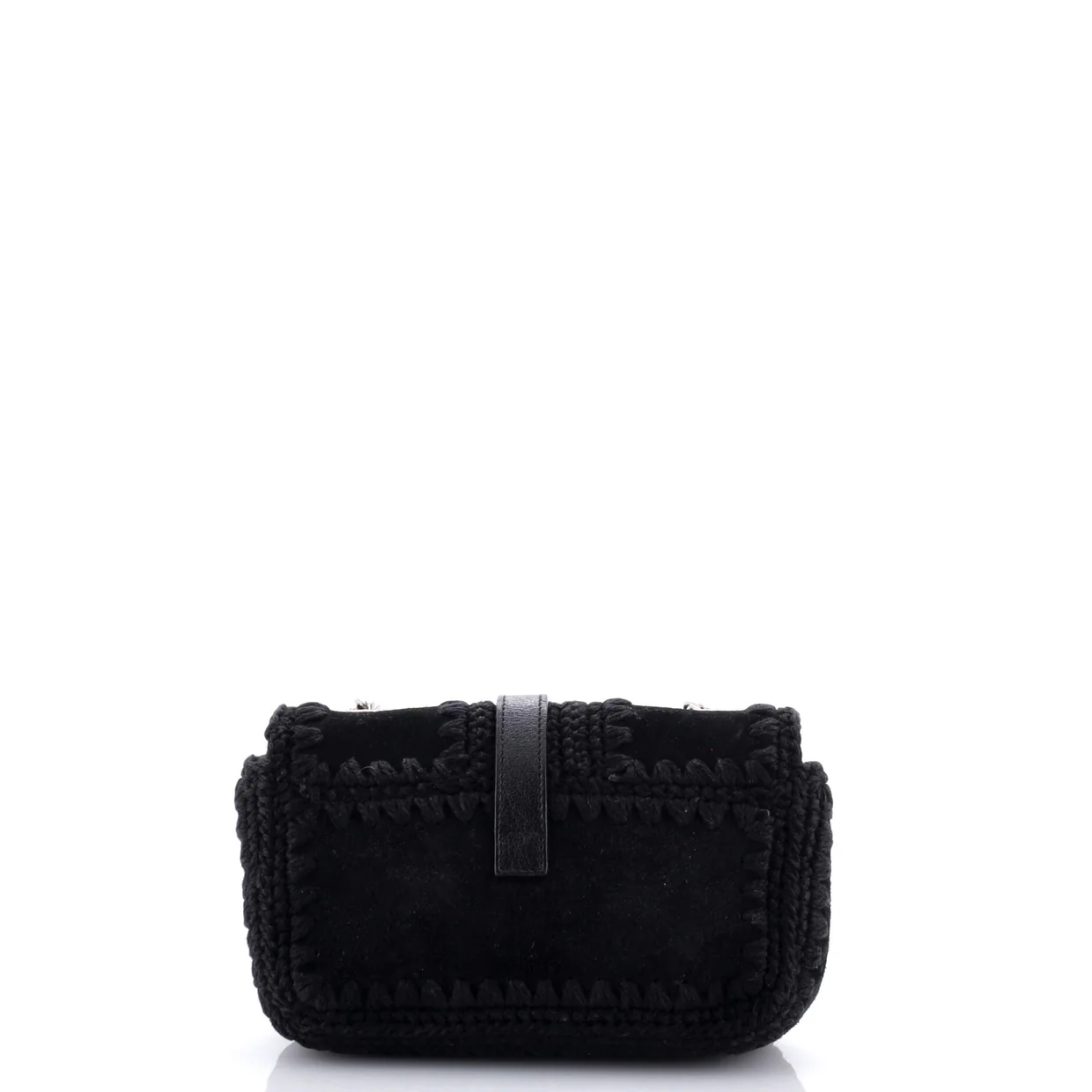 Classic Monogram Crossbody Bag Macrame Suede Baby - Deep Luxury