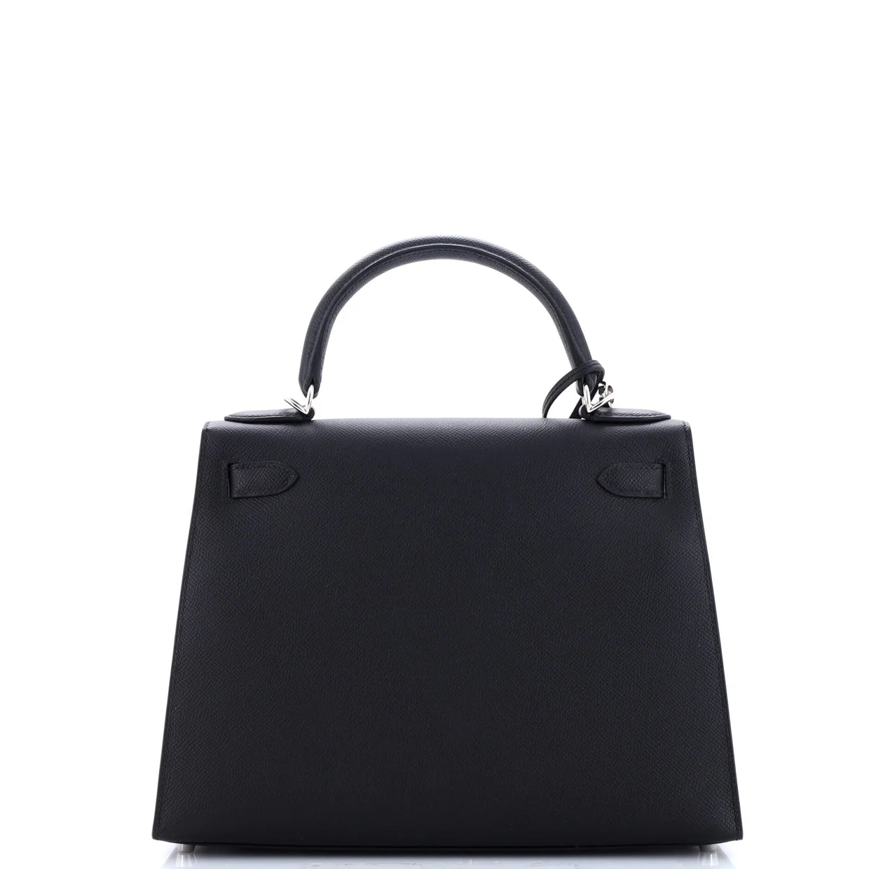 Kelly Handbag Noir Epsom with Palladium Hardware 28 - Deep Luxury