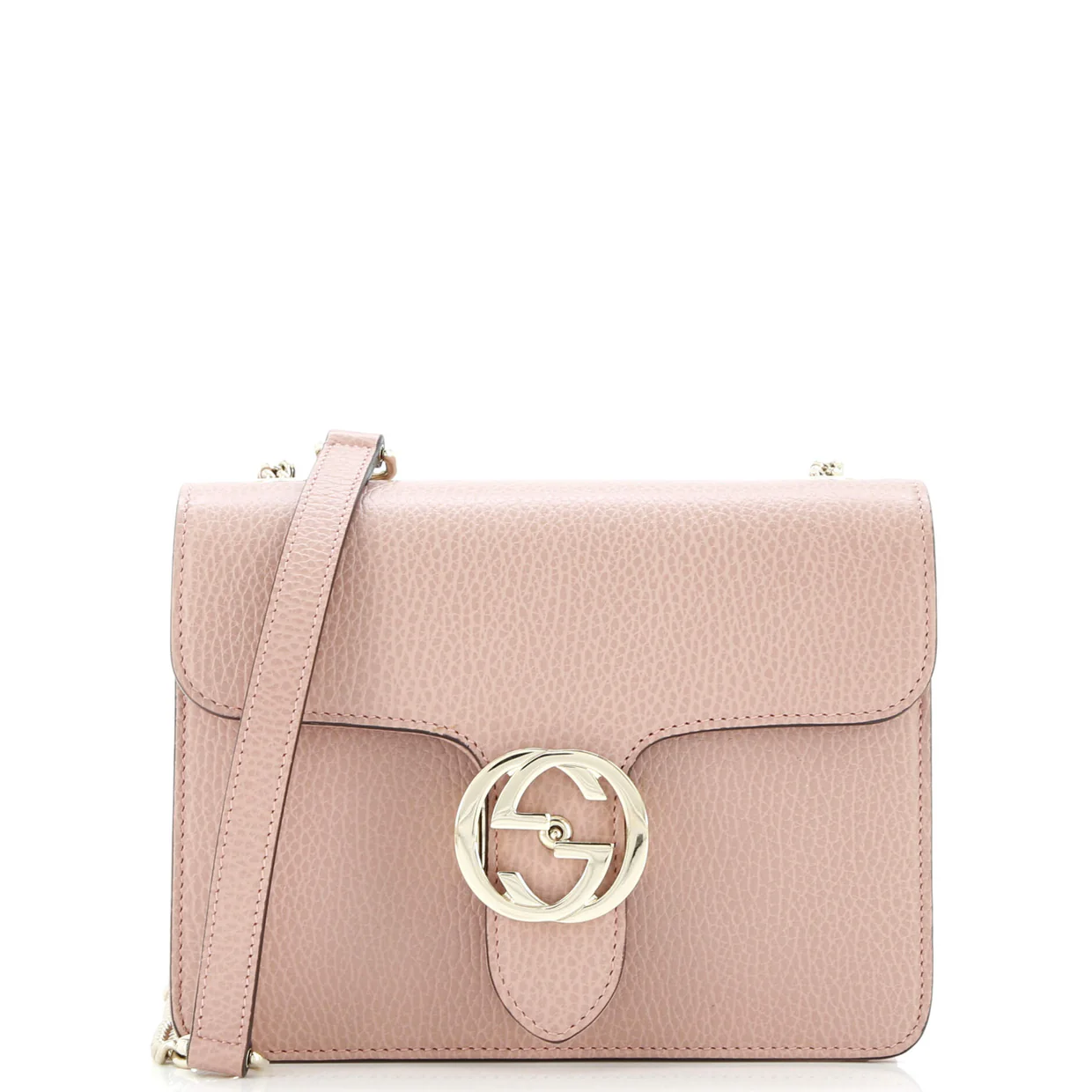 Interlocking Shoulder Bag Leather Small - Deep Luxury