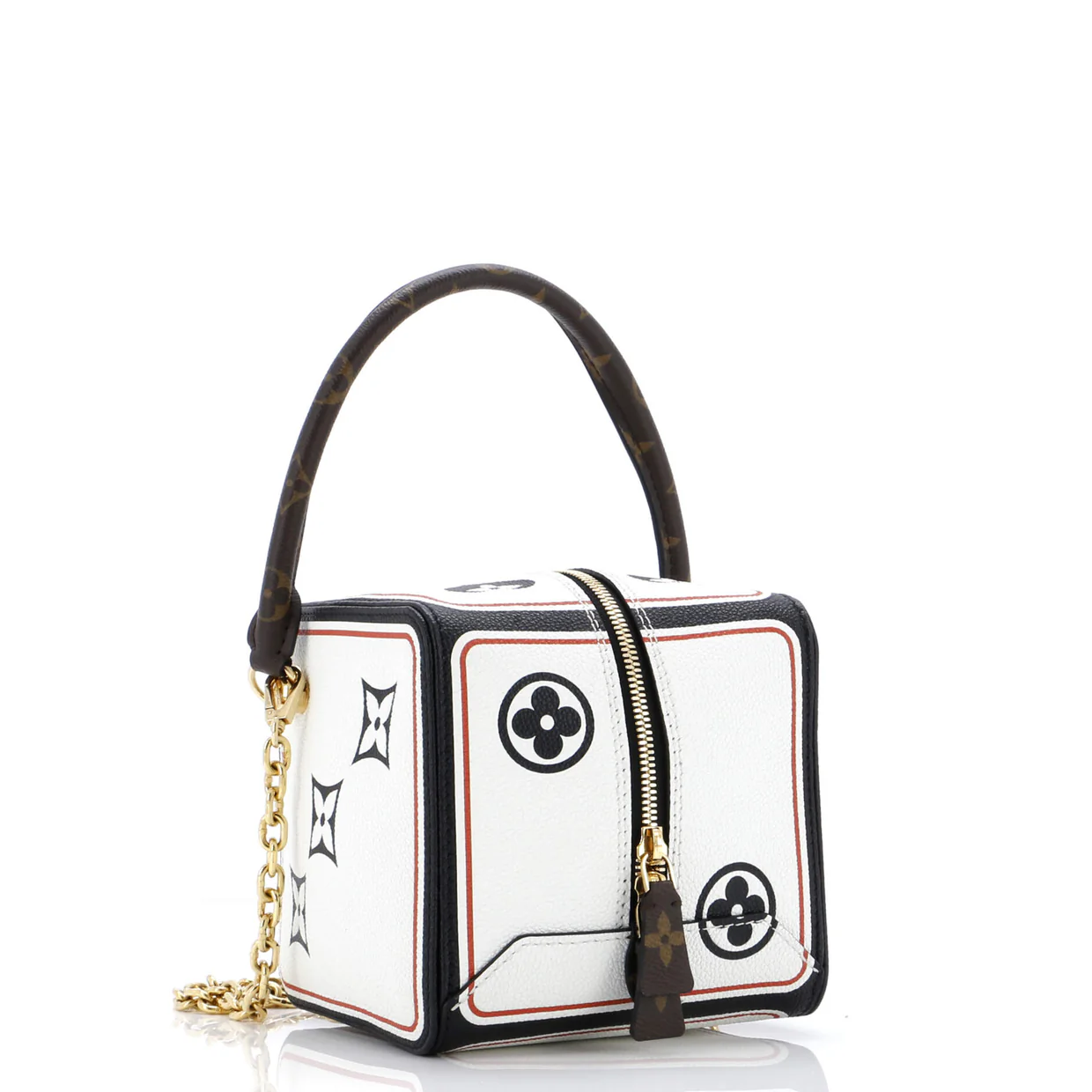 Square Bag Limited Edition Game On Leather with Monogram Canvas - Deep Luxury