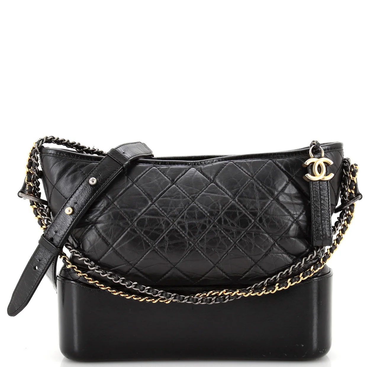 Gabrielle Hobo Quilted Aged Calfskin Medium - Deep Luxury