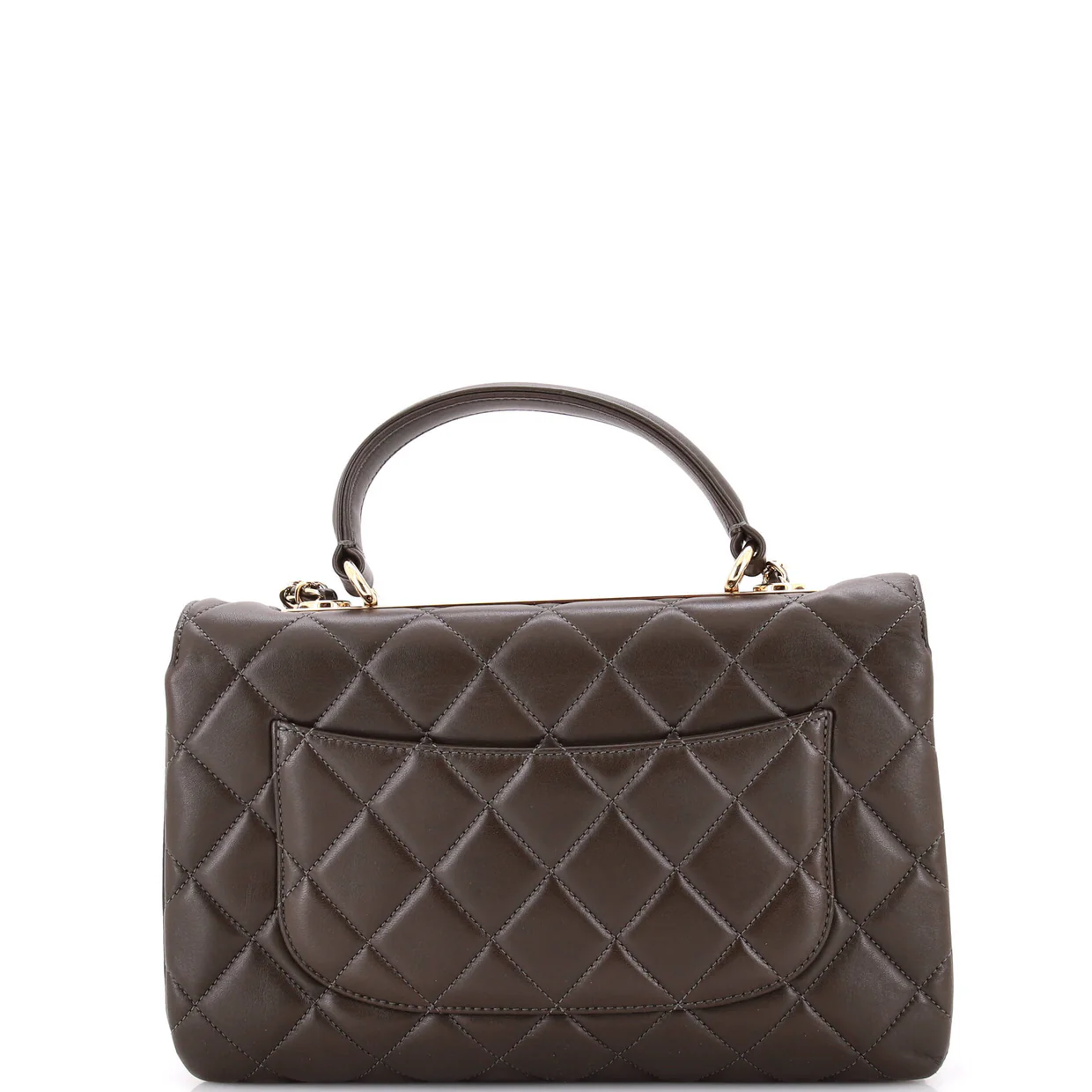 Trendy CC Top Handle Bag Quilted Lambskin Medium - Deep Luxury