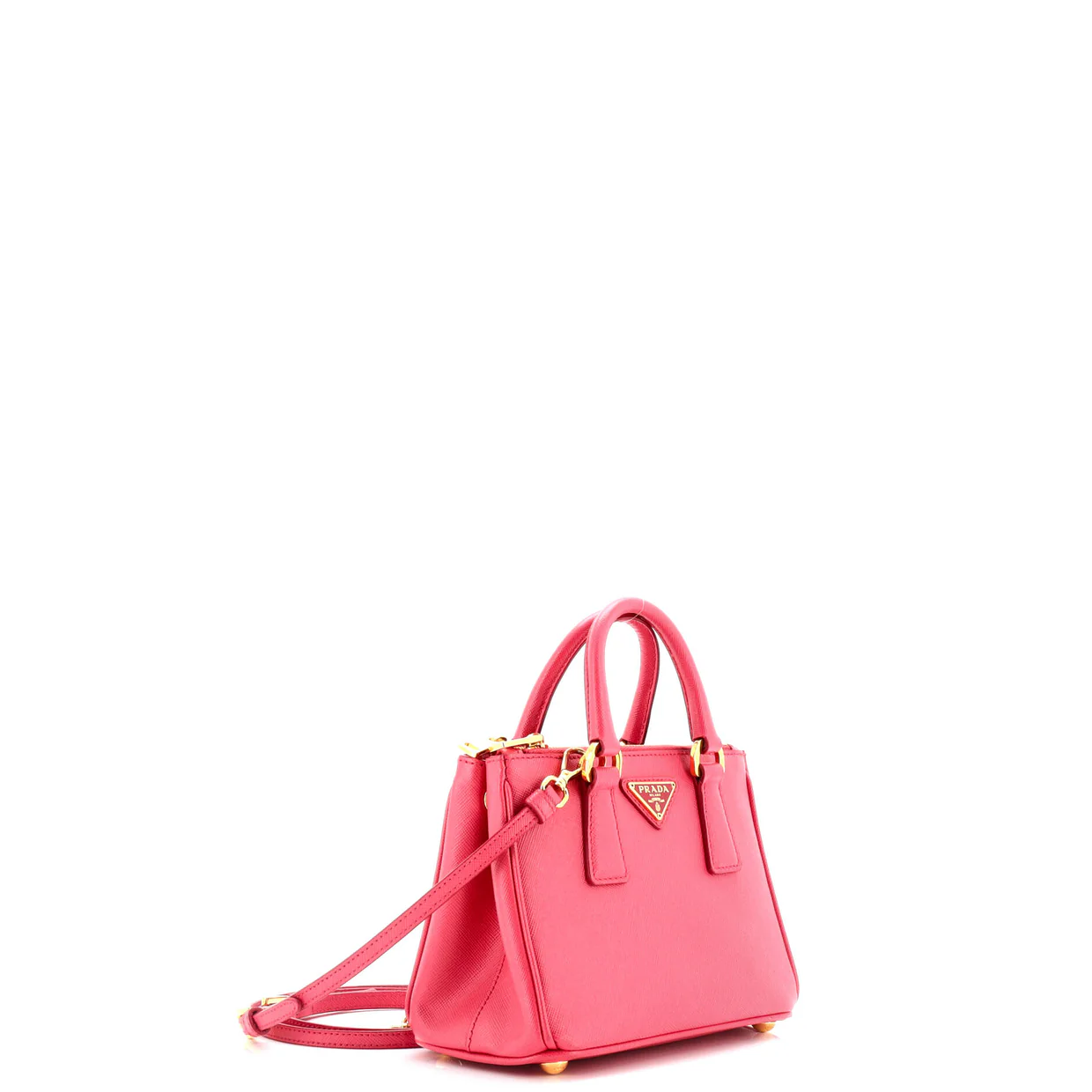 Galleria Double Zip Tote Saffiano Leather Mini - Deep Luxury