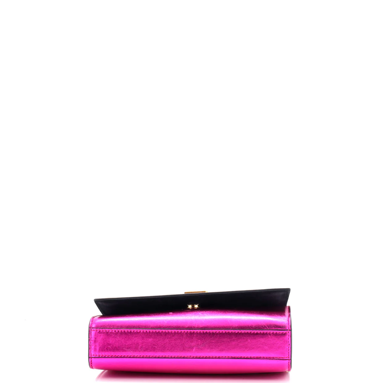 Classic Monogram Crossbody Bag Metallic Leather Medium - Deep Luxury