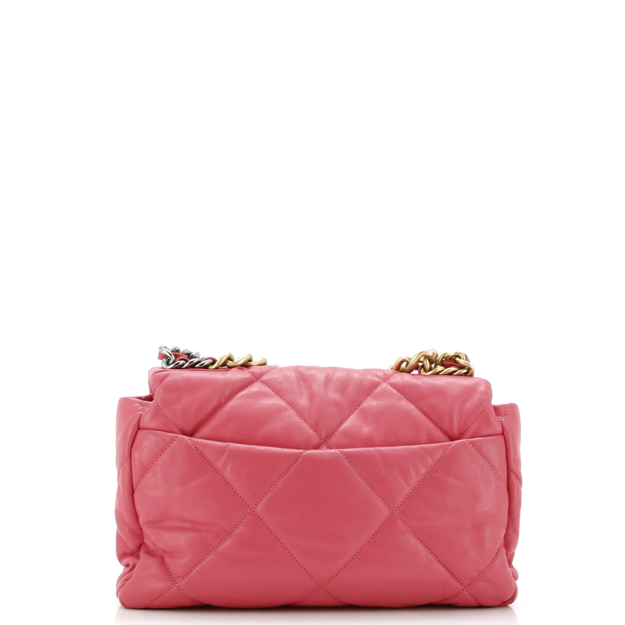 19 Flap Bag Quilted Leather Large - Deep Luxury