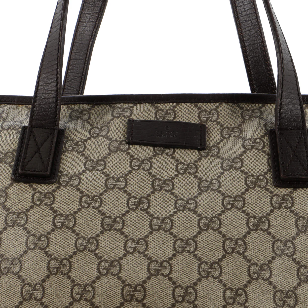 Plus Tote GG Coated Canvas with Leather Large - Deep Luxury