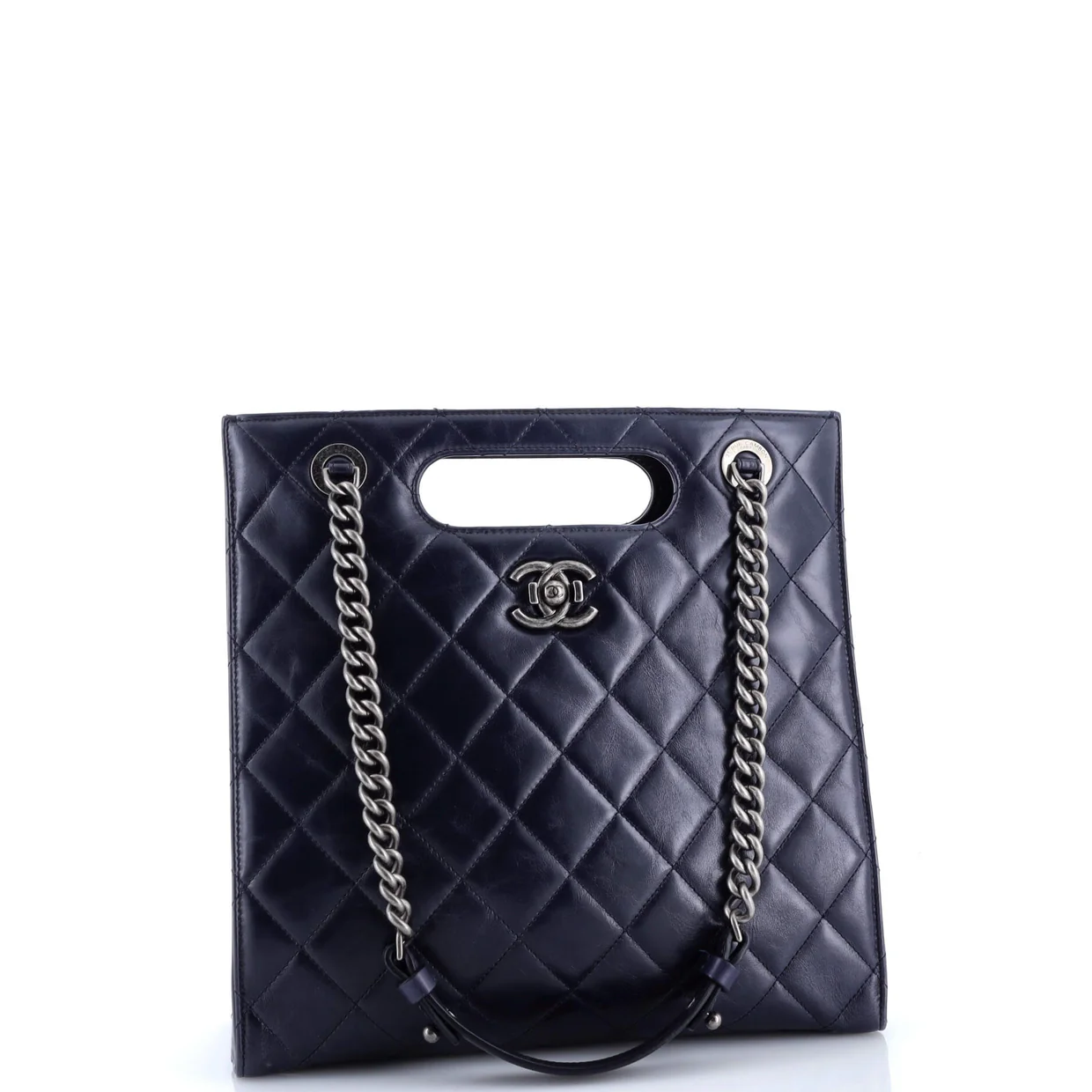 Perfect Edge Shopping Tote Quilted Goatskin Small - Deep Luxury