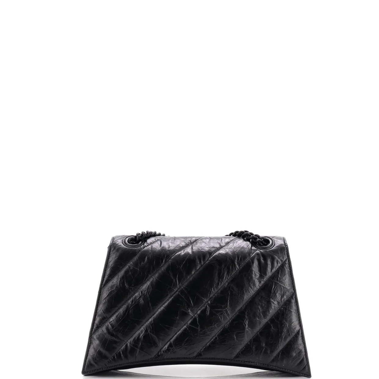 Crush Chain Flap Bag Quilted Crushed Calfskin Medium - Deep Luxury