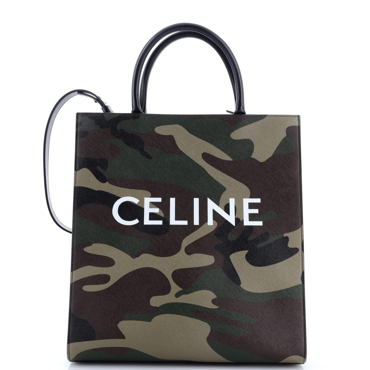 Vertical Cabas Tote Camouflage Coated Canvas Medium - Deep Luxury