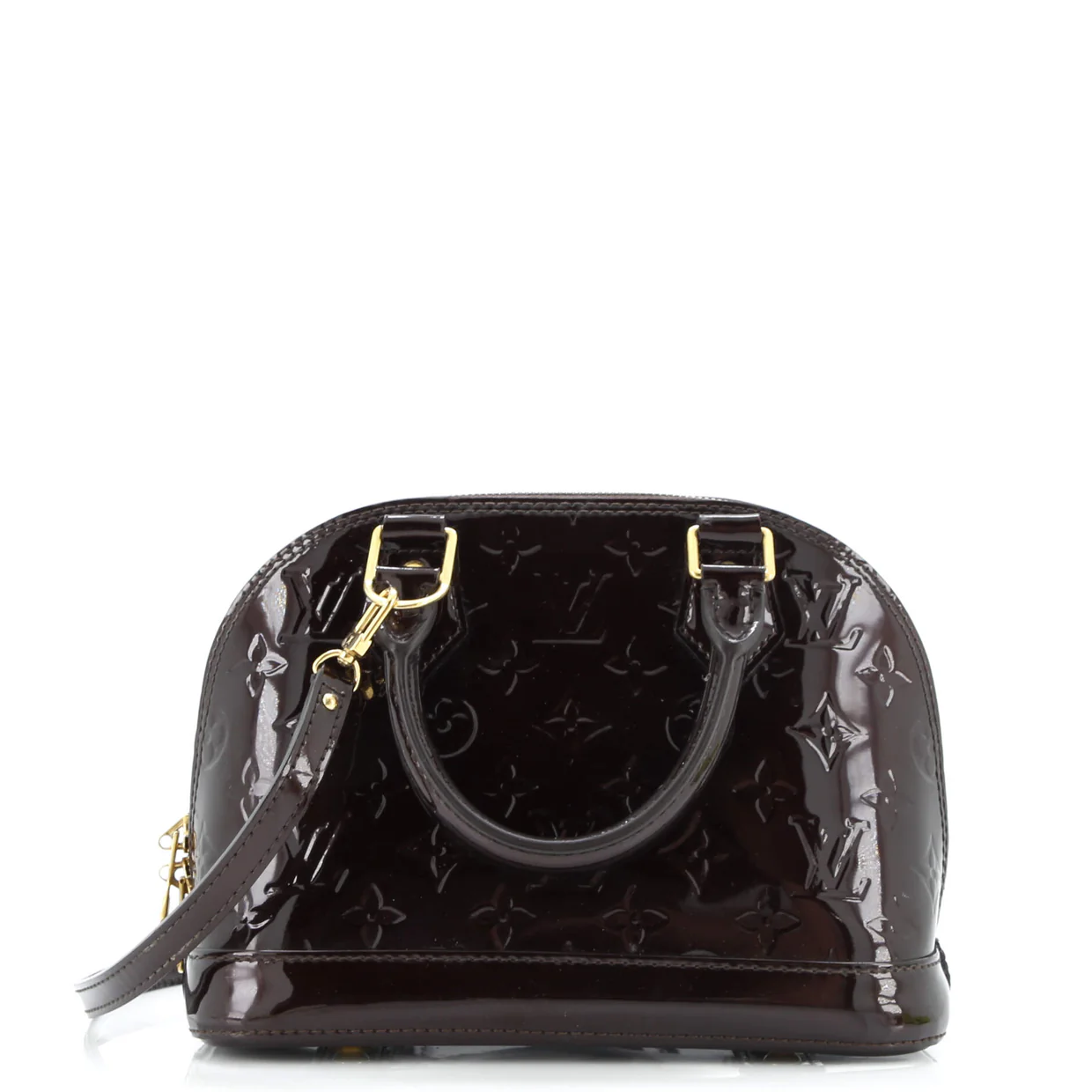 Alma Handbag Monogram Vernis BB - Deep Luxury