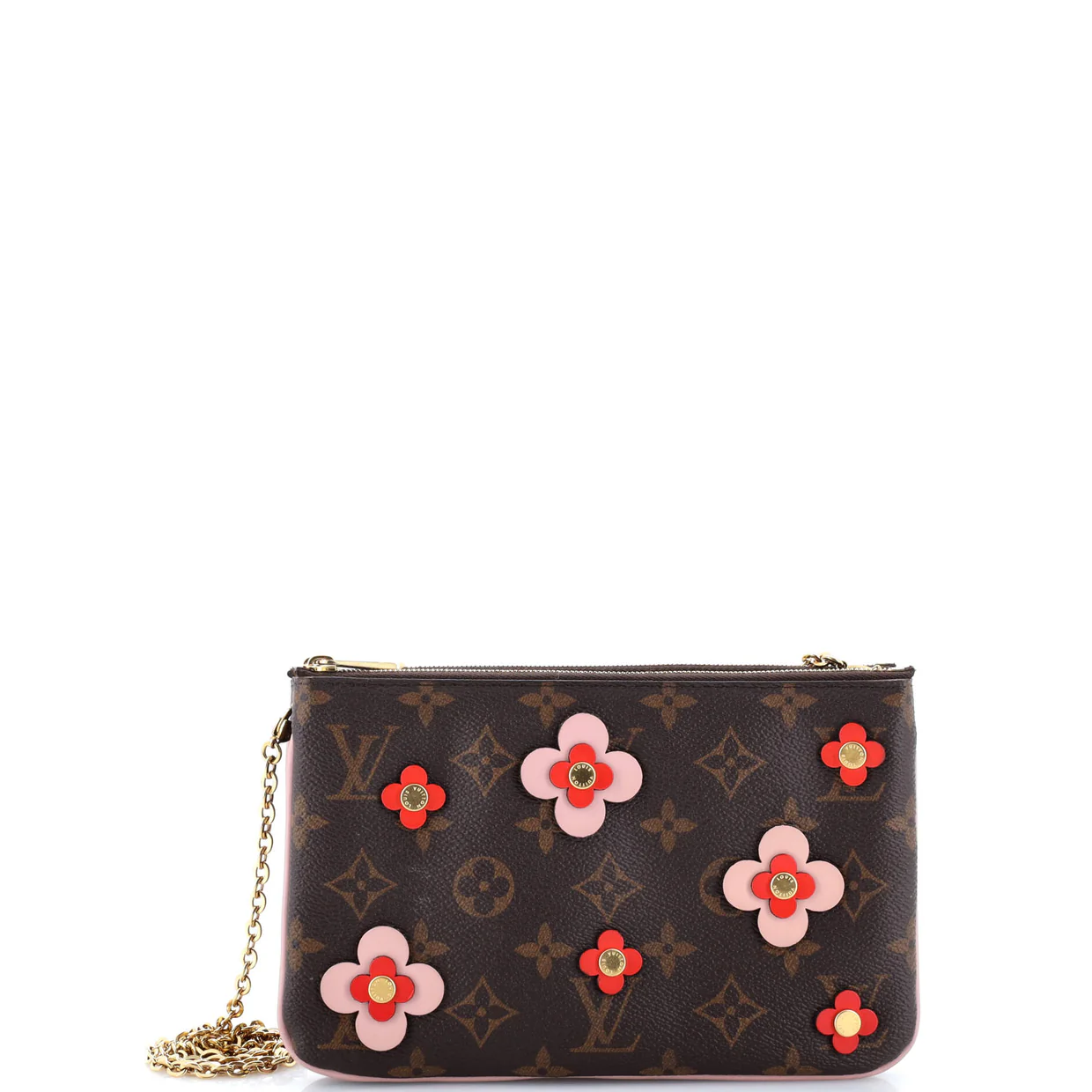 Double Zip Pochette Limited Edition Blooming Flowers Monogram Canvas - Deep Luxury