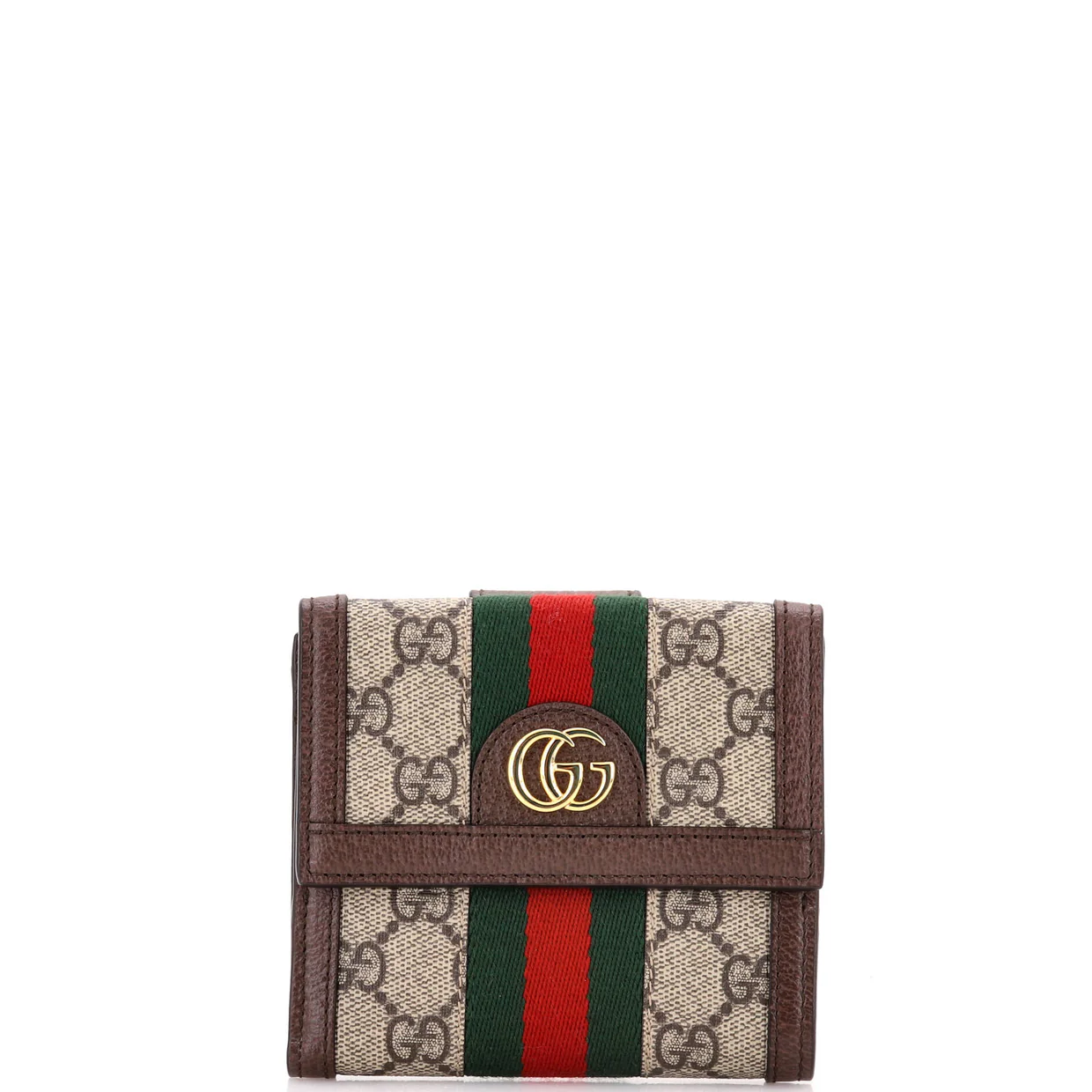 Ophidia Trifold Wallet GG Coated Canvas Compact - Deep Luxury
