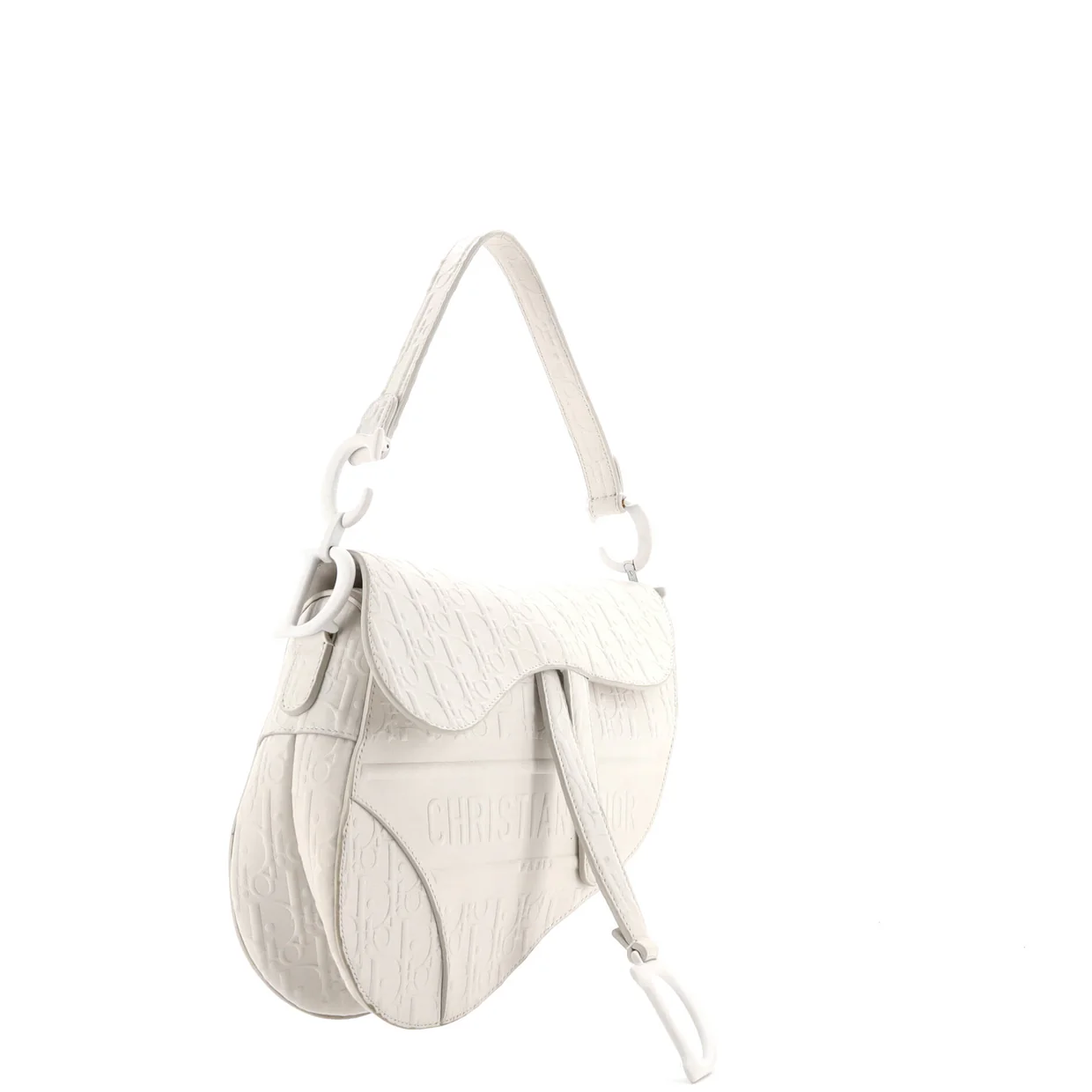 Saddle Handbag Oblique Embossed Calfskin Medium - Deep Luxury